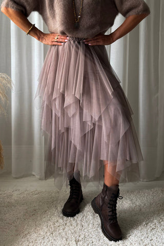 Rosie tulle skirt, taupe