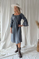 Rosita linen dress, smokey blue