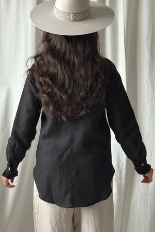 Ruffle pellavapaita, musta