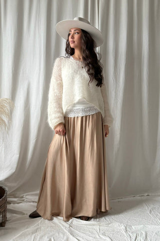 Sandy satiinihame, caramel