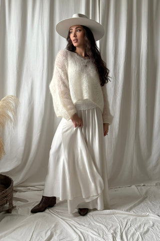 Sandy satiinihame, luonnonvalkoinen