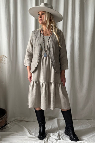 Sarah pellavamekko, natural