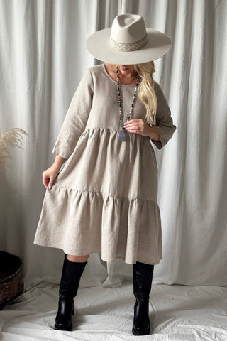 Sarah pellavamekko, natural