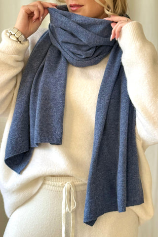 Cashmere Cloud huivi, denim blue