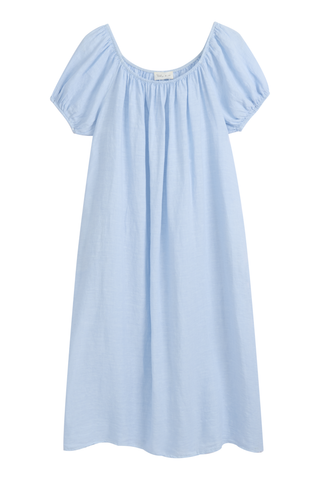 Secret Crush linen dress, light blue