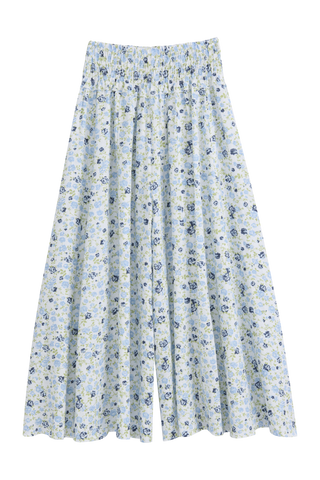 Sevilla linen pants, floral blue