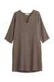 Sharon linen dress, coffee