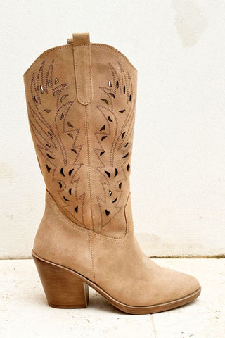 BYPIAS signature boots, sand suede