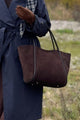 Society Suede bag, coffee