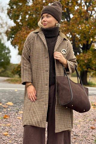 Society Suede bag, coffee