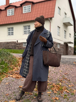 Society Suede bag, coffee