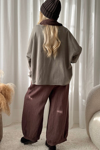 Soft but Savage long sleeve T-shirt, taupe