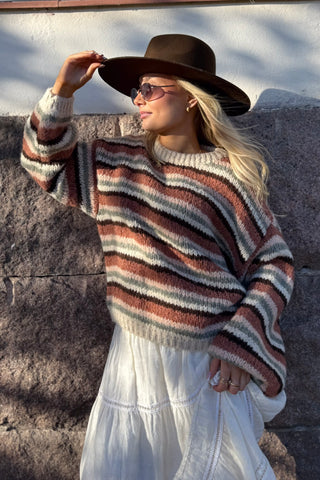 Somerset Stripe neule, cream