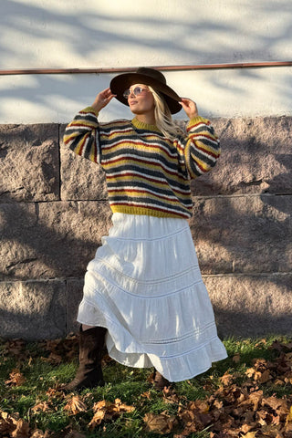Somerset Stripe neule, mustard