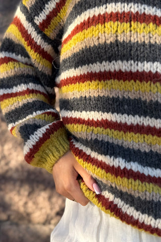 Somerset Stripe neule, mustard