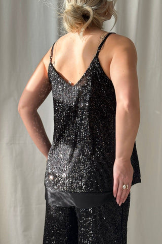 Stardust paljettitoppi, musta