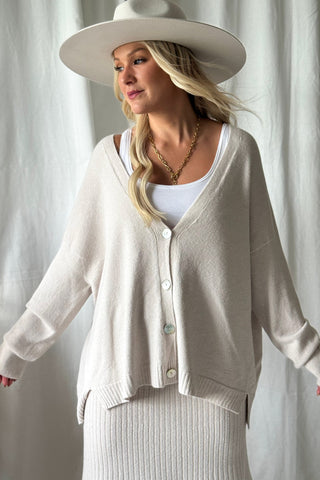 Stay Close neuletakki, light beige