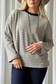 Striped long-sleeve t-shirt, blue