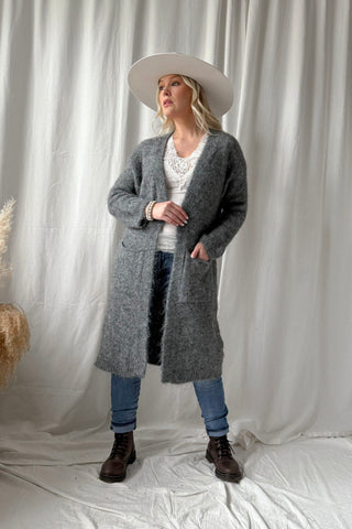 Sunday Mood neuletakki, harmaa