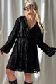 Supernova sequin dress, black