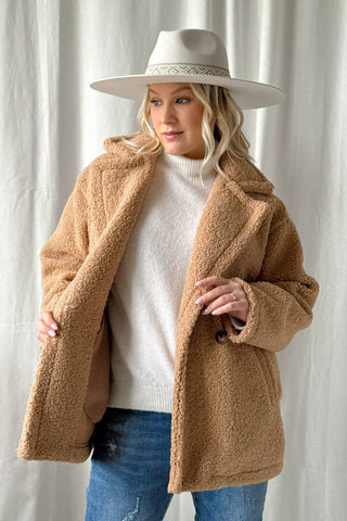 Teddy takki lyhyt, caramel