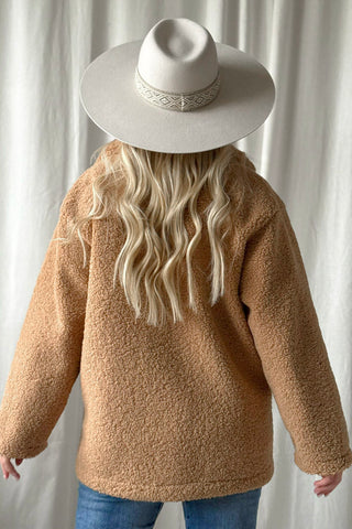 Teddy takki lyhyt, caramel