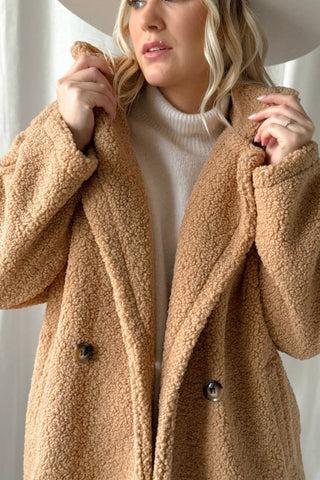 Teddy takki lyhyt, caramel