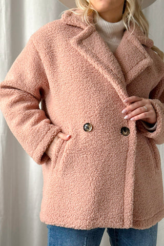 Teddy takki lyhyt, rose