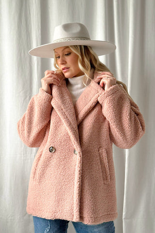 Teddy takki lyhyt, rose