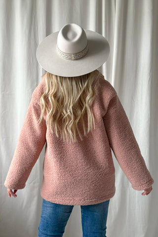 Teddy takki lyhyt, rose