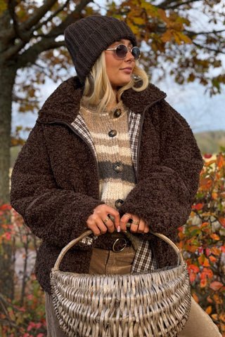 Teddy jacket, coffee
