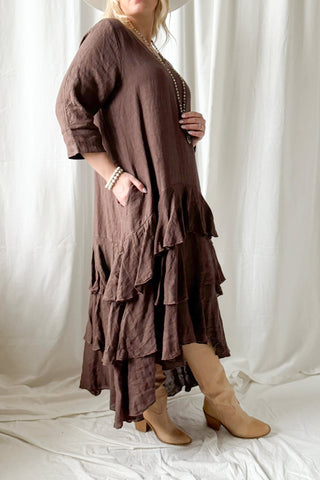 Temperance pellavamekko, coffee