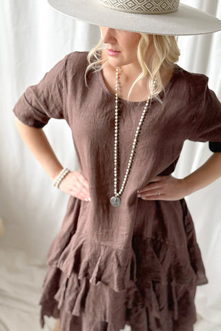 Temperance pellavamekko, coffee