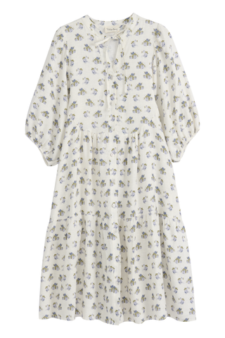 Thalia pellavamekko, floral blue