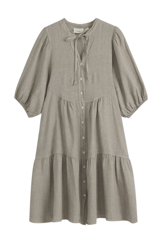 Thalia linen dress, taupe