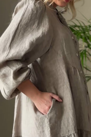 Thea pellavamekko, taupe