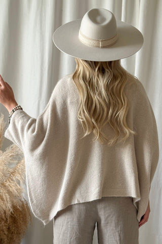 Tiana alpakkaneule, beige