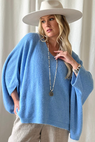 Tiana alpakkaneule, sininen