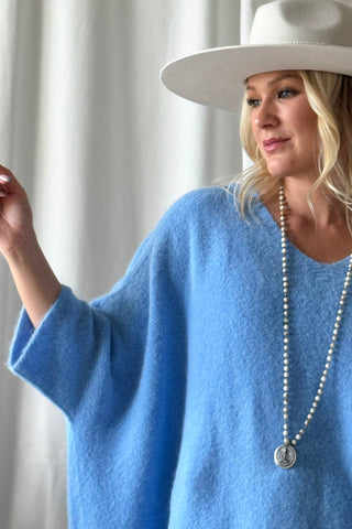 Tiana alpakkaneule, sininen