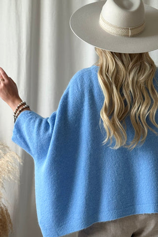 Tiana alpakkaneule, sininen