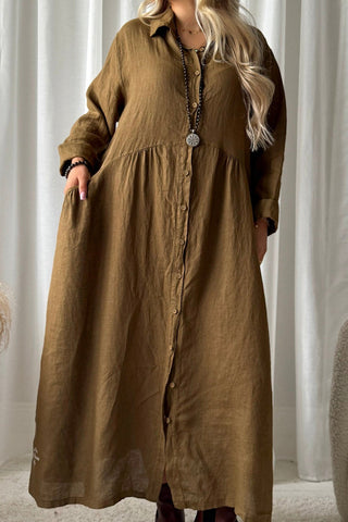 Toscana pellavamekko, moss green