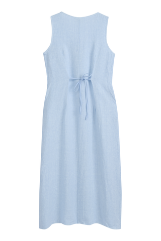 Valencia linen dress, light blue