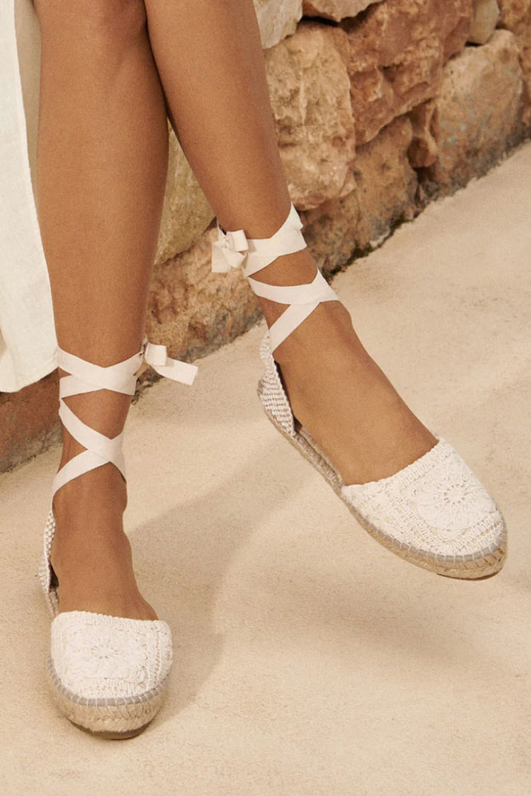 Valenciana espadrilles, cotton crochet – BYPIAS
