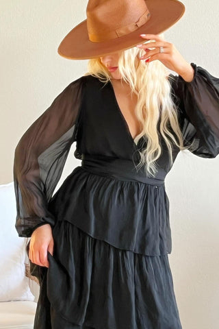Valentina maxi dress, black