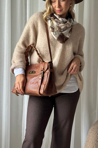 Vintage Country Club leather bag, beown