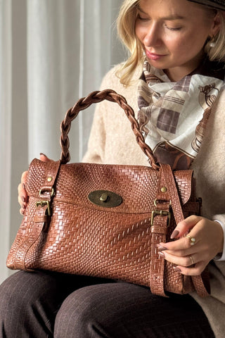 Vintage Country Club leather bag, beown