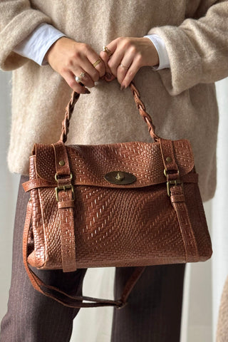 Vintage Country Club leather bag, beown