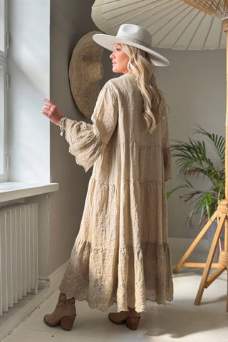 Vionne linen dress, cashmere