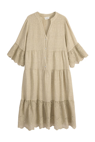 Vionne linen dress, cashmere