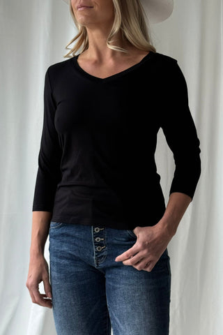Wanda bamboo shirt, black